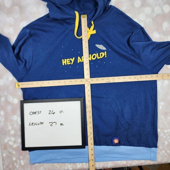 Nickelodeon Hey Arnold Halloween Blue Hoodie, Men's 2XL - Picture 11 of 13